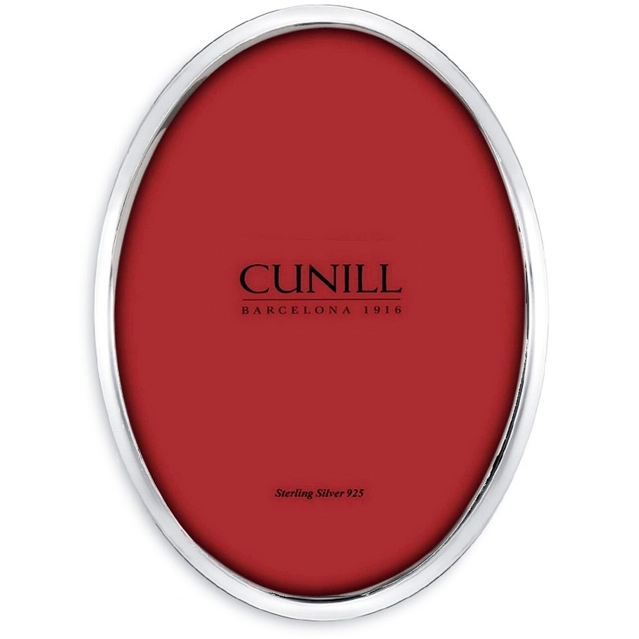Cunill Mayfair Oval 4x6 Non-Tarnish Sterling Silver Picture Frame, sterling silver picture frame, on a white background