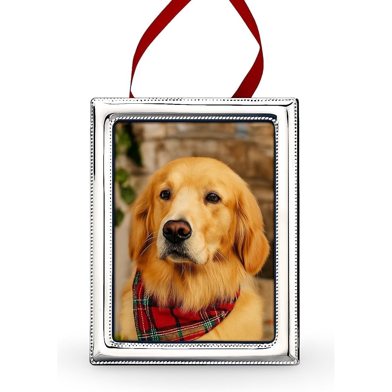 Cunill Pearls 2.25x3.25 Sterling Silver Ornament Frame, sterling silver picture frame, on a white background