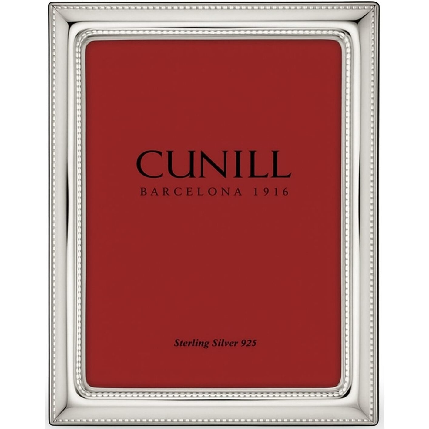 Cunill Pearls Sterling Silver 5x7 Picture Frame, sterling silver picture frame, on a white background
