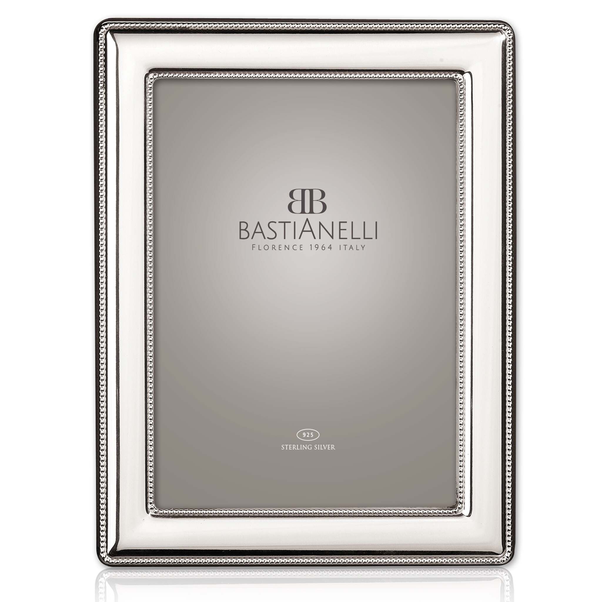 Cunill 'Perlinata' 4x6 Sterling Silver Picture Frame, sterling silver picture frame, on a white background