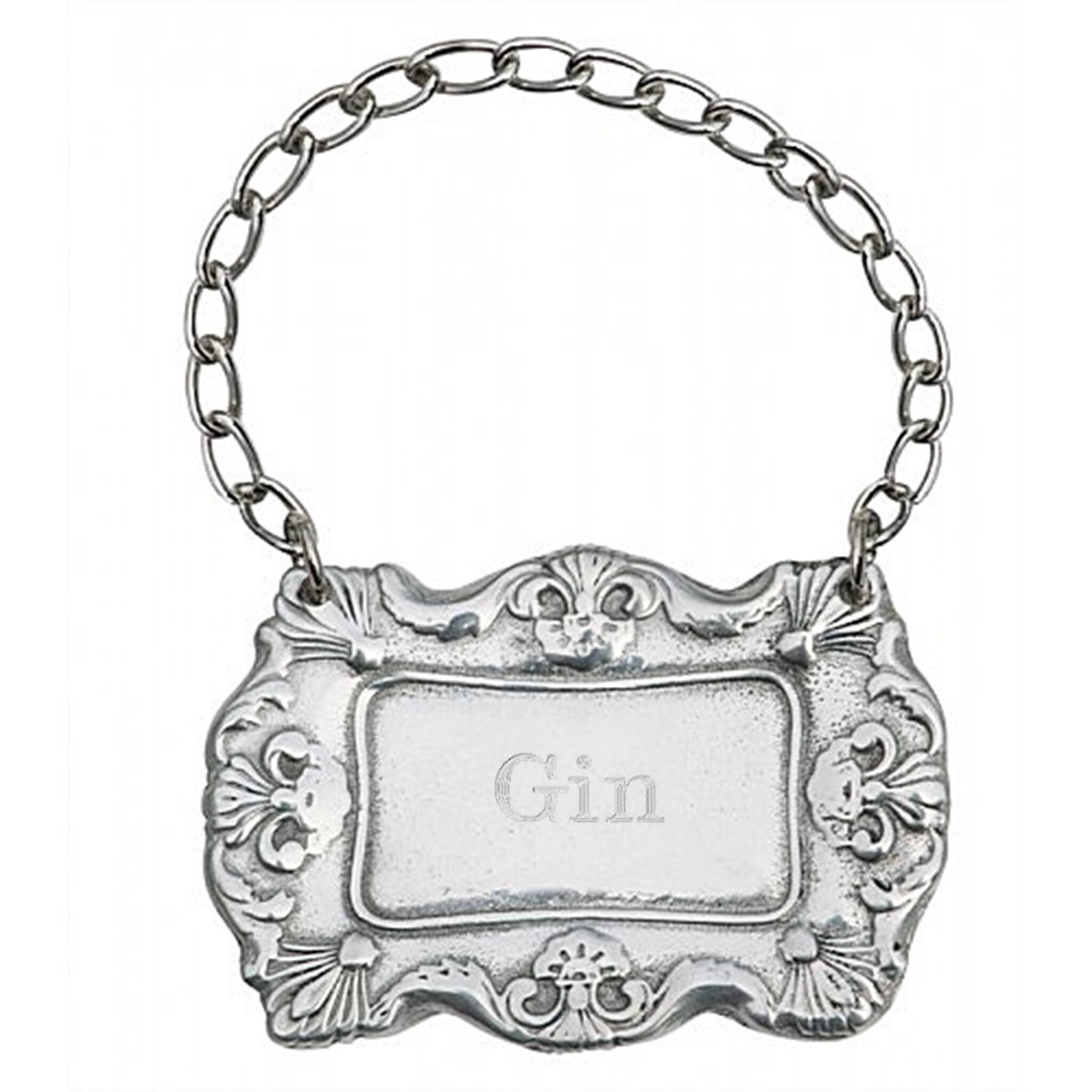 Cunill Pewter Decanter Label Engraved to Order — additional view