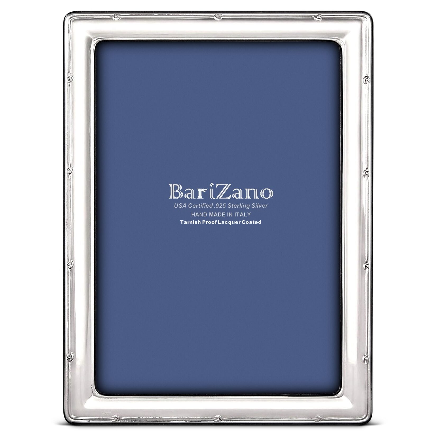 Cunill 'Reed & Ribbon' 8x10 Non-Tarnish 925 Sterling Silver Frame, sterling silver picture frame, on a white background