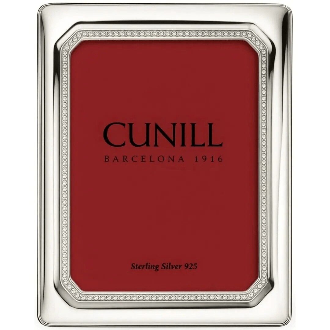 Cunill Roma Non-Tarnish Sterling Silver 4x6 Picture Frame, sterling silver picture frame, on a white background