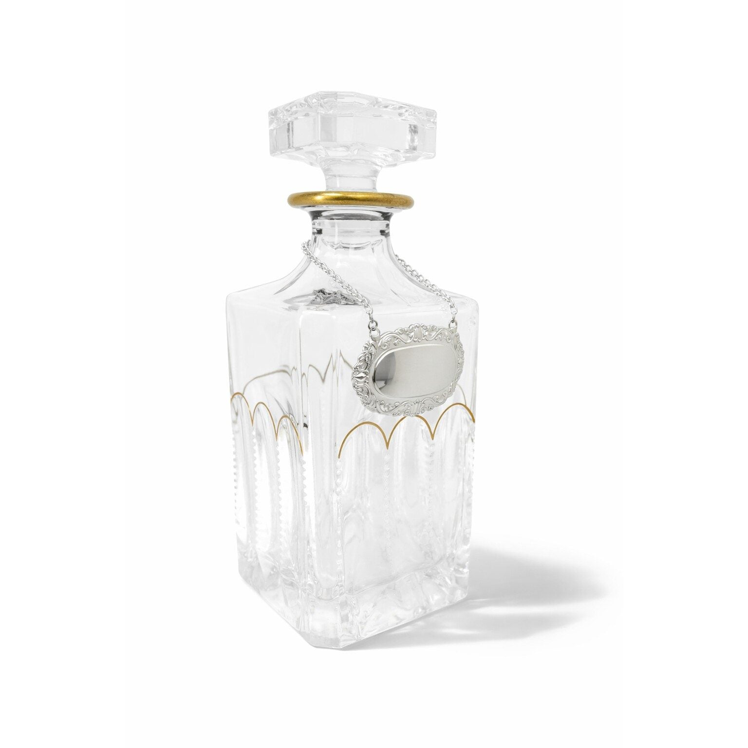 Cunill Silverplated Decanter Label Engraved to Order — additional view