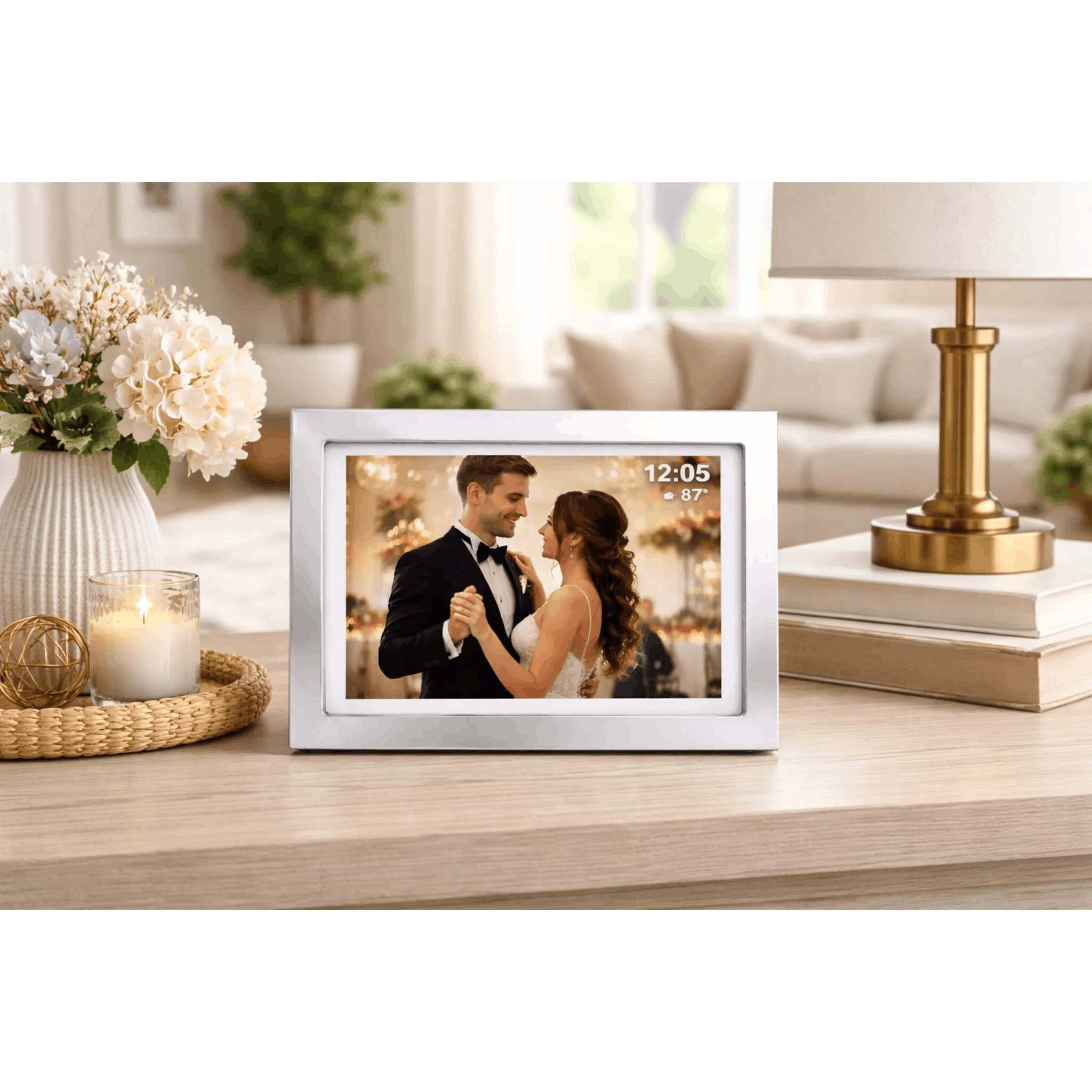 Cunill The Legacy Non-Tarnish Sterling Silver Digital Picture Frame — additional view