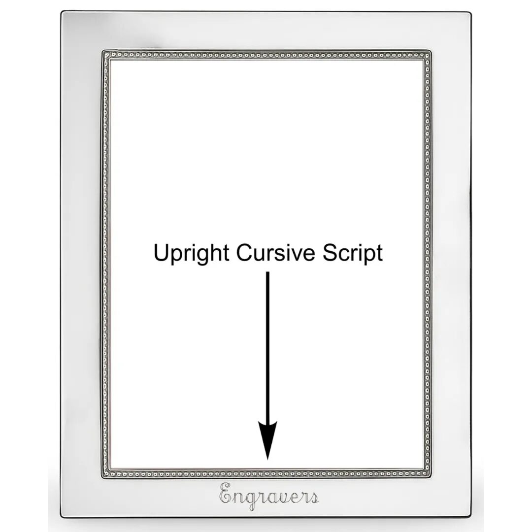 Cunill Tiffany Bead Non-Tarnish Sterling Silver 5x7 Picture Frame — additional view
