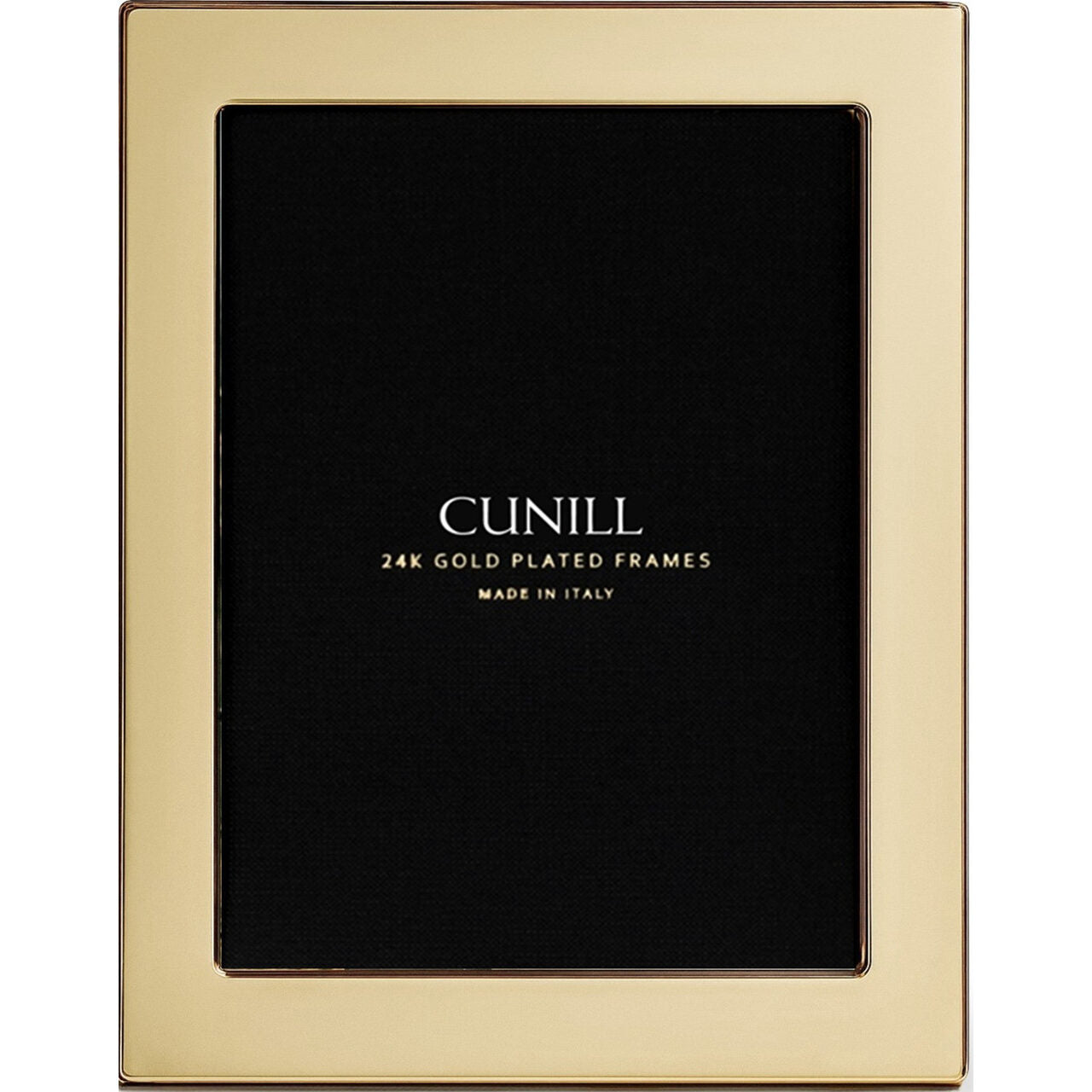 Cunill Tiffany Plain 24k Gold Plated 5x7 Picture Frame, 24k gold plated picture frame, on a white background