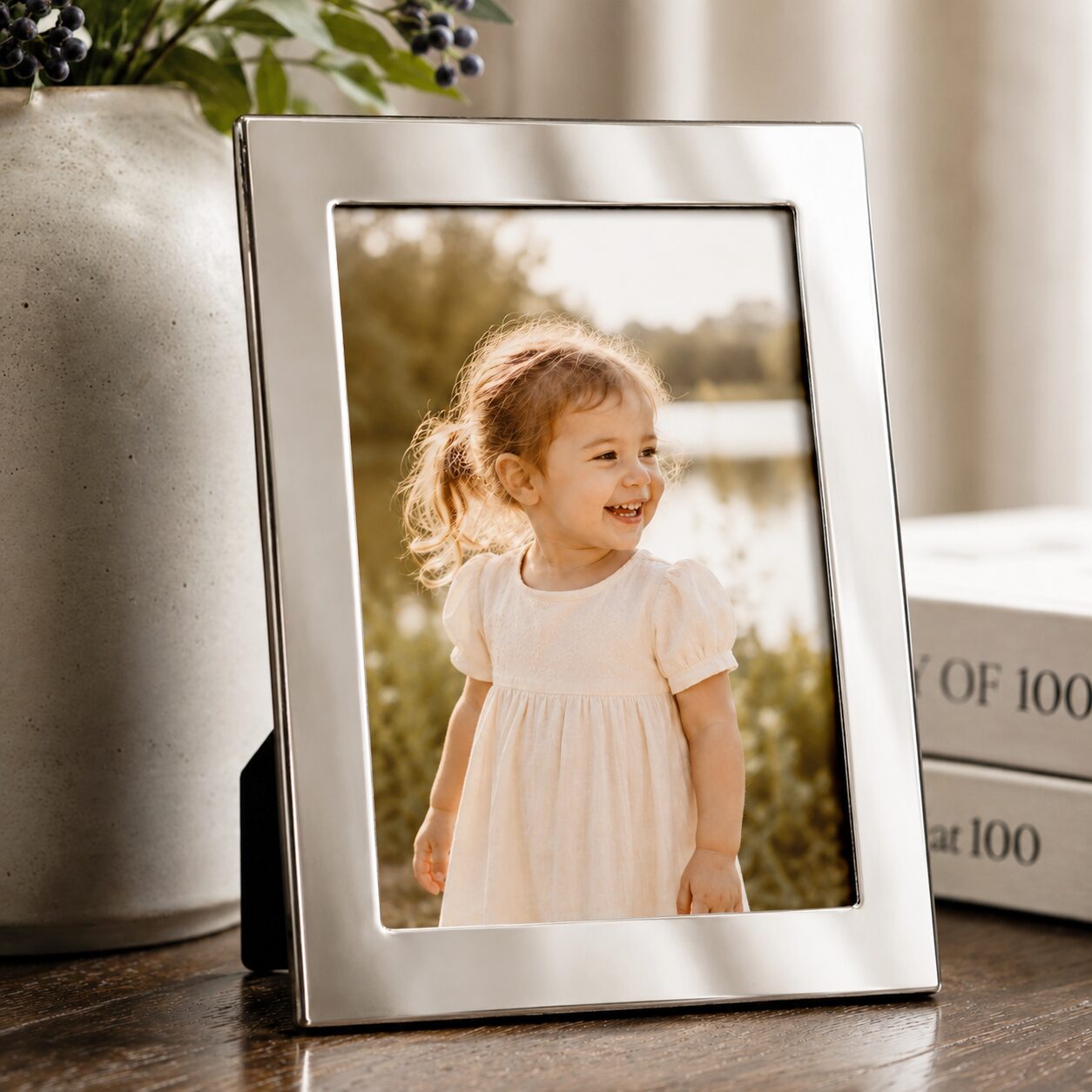Cunill Tiffany Plain Non-Tarnish Sterling Silver 8x10 Picture Frame — additional view