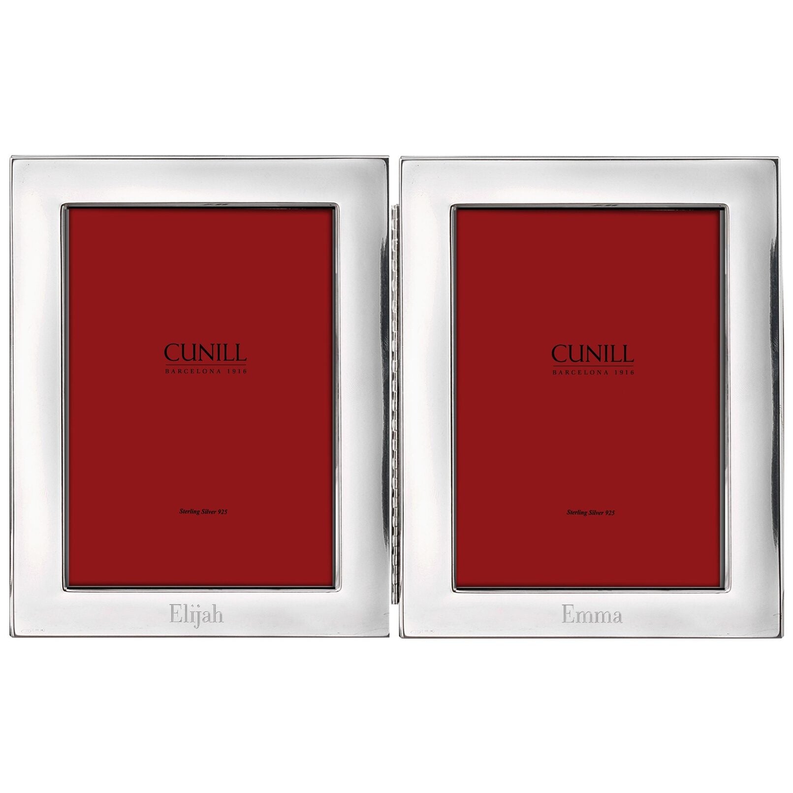 Cunill Tiffany Plain Non-Tarnish Sterling Silver Double 5x7 Folding Frame — additional view