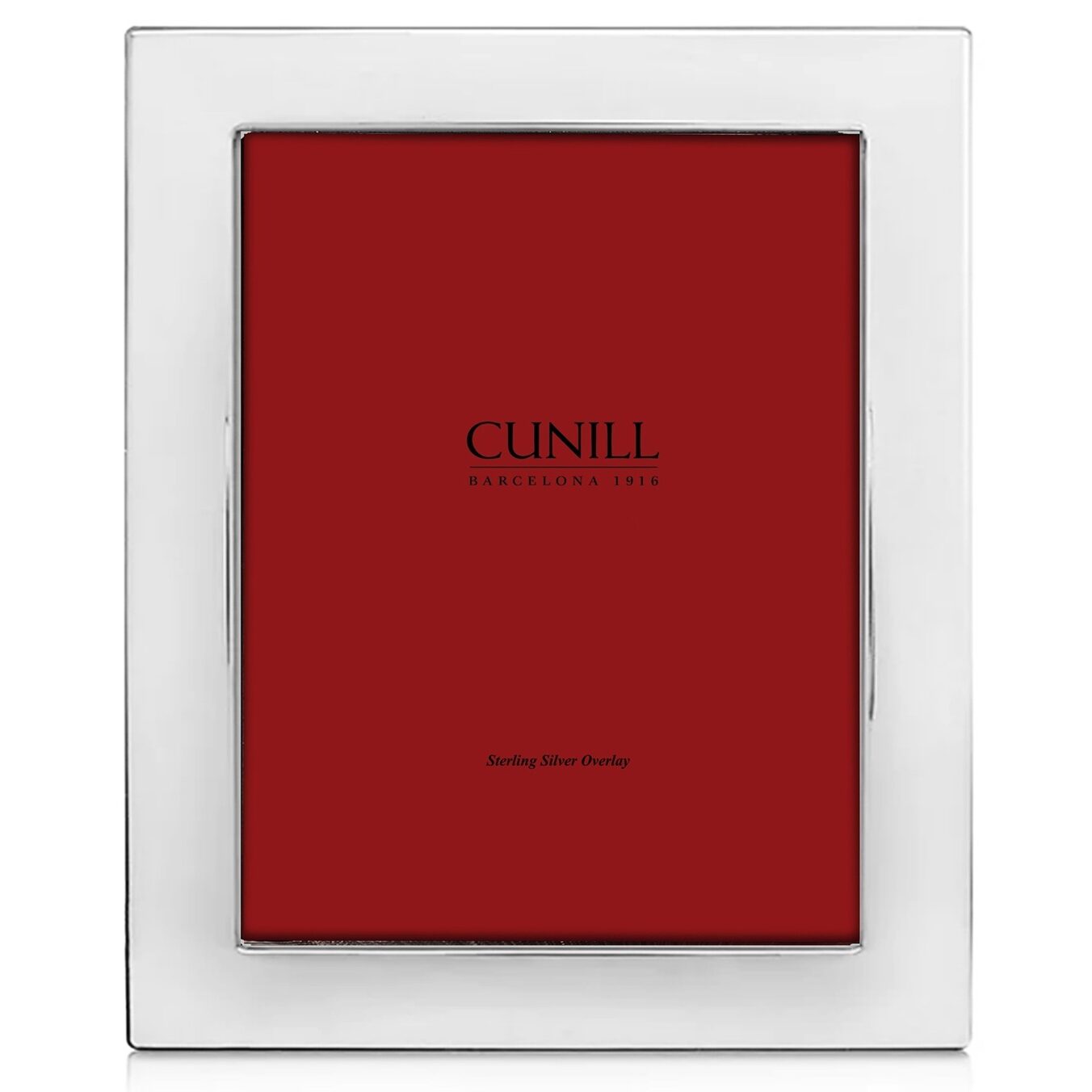 Cunill Tiffany Plain Sterling Silver Overlay 5x7 Picture Frame, sterling silver picture frame, on a white background