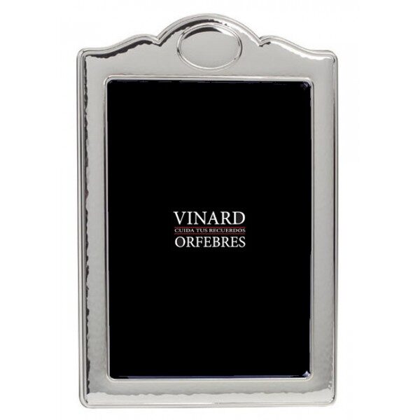 Cunill VINARD Silver Plated Hammered Anniversary 4x6 Picture Frame, sterling silver picture frame, on a white background