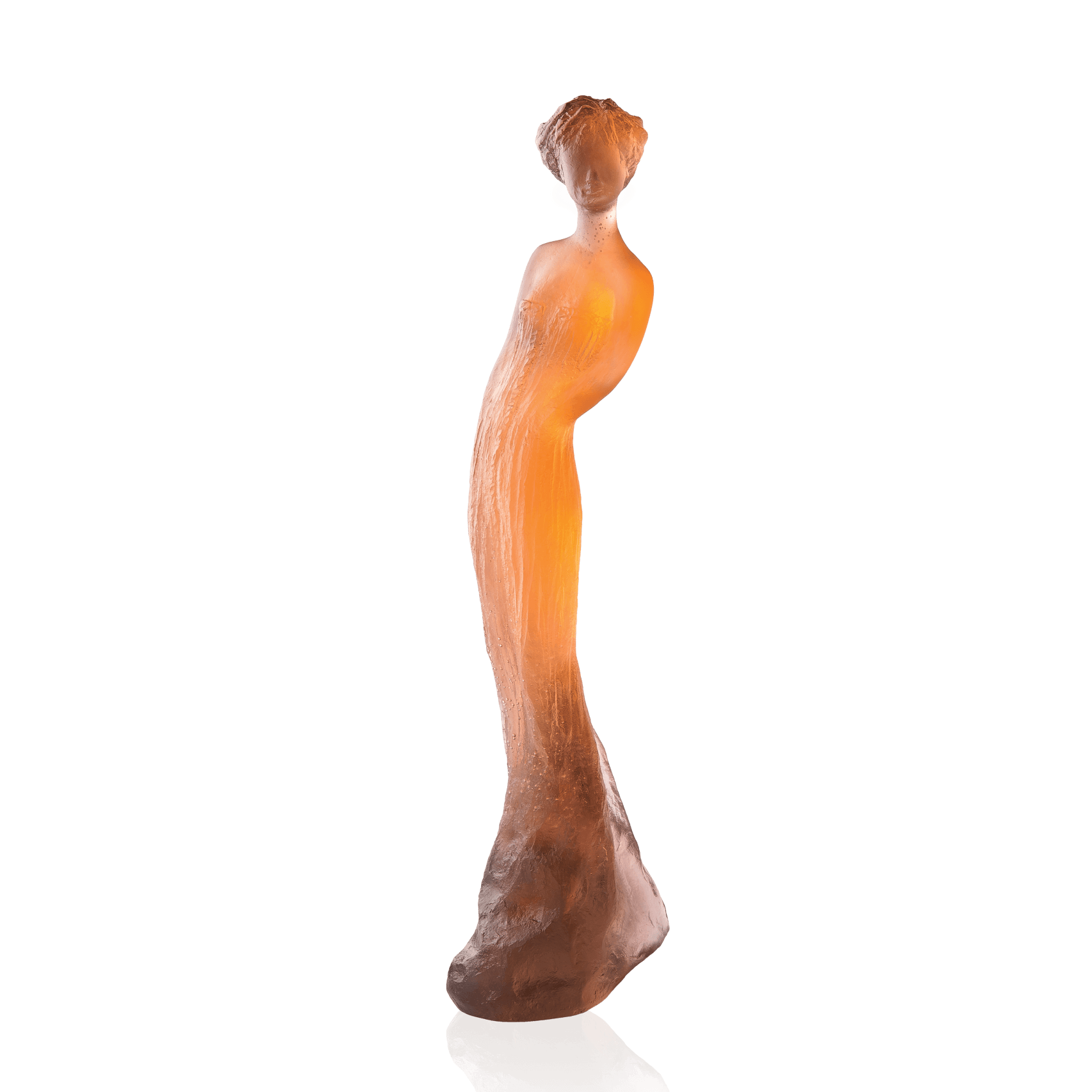 Daum Amélie By Jean Philippe Richard 375ex Sculpture — Amber and grey