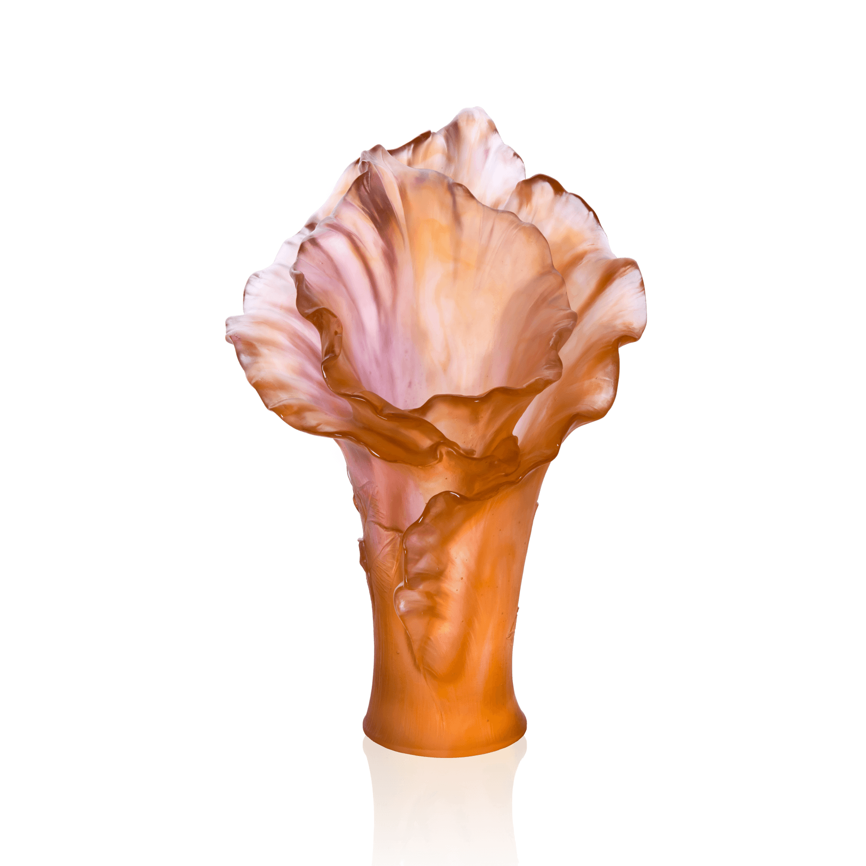 Daum Arum Large Vase — Amber pink