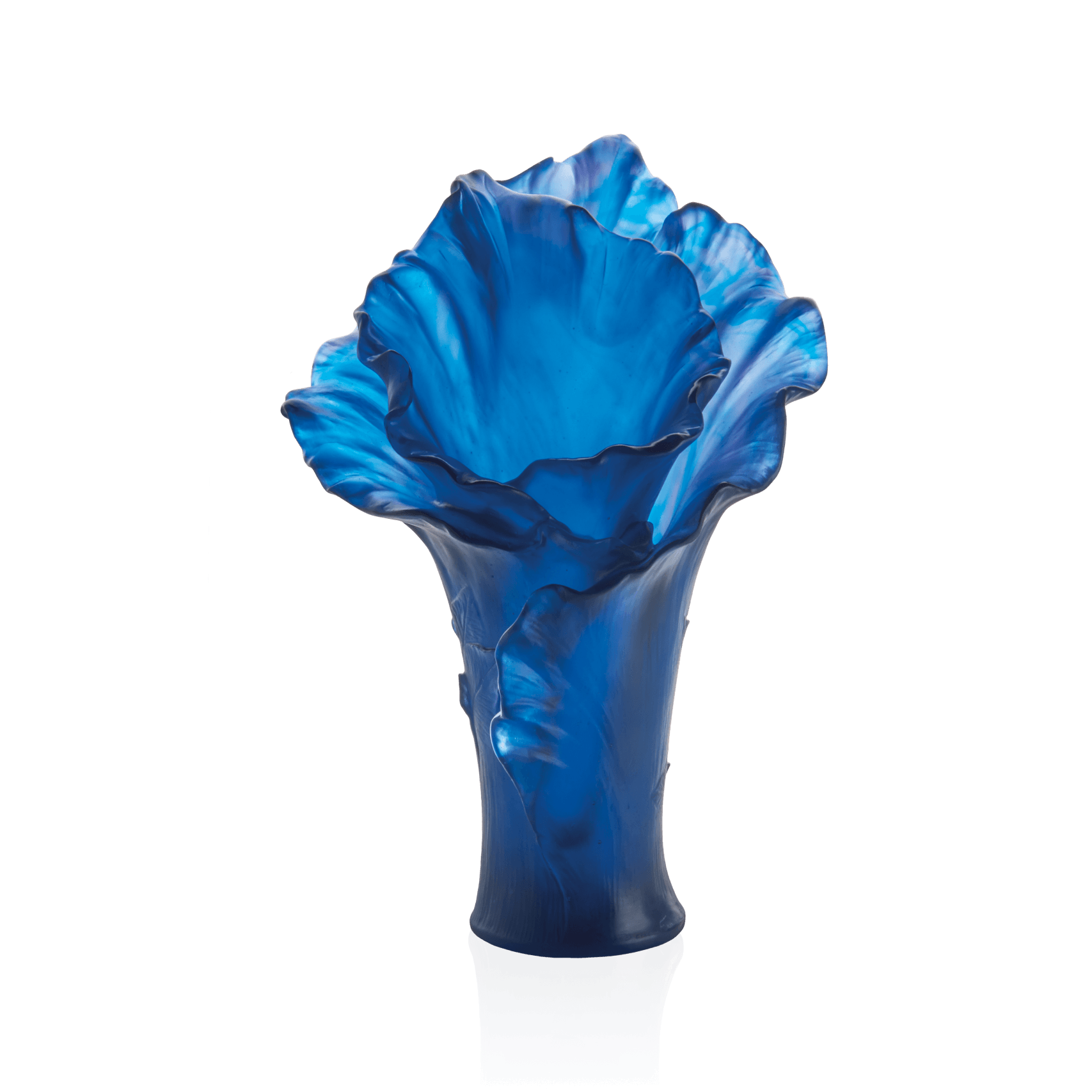 Daum Arum Large Vase — Midnight Blue
