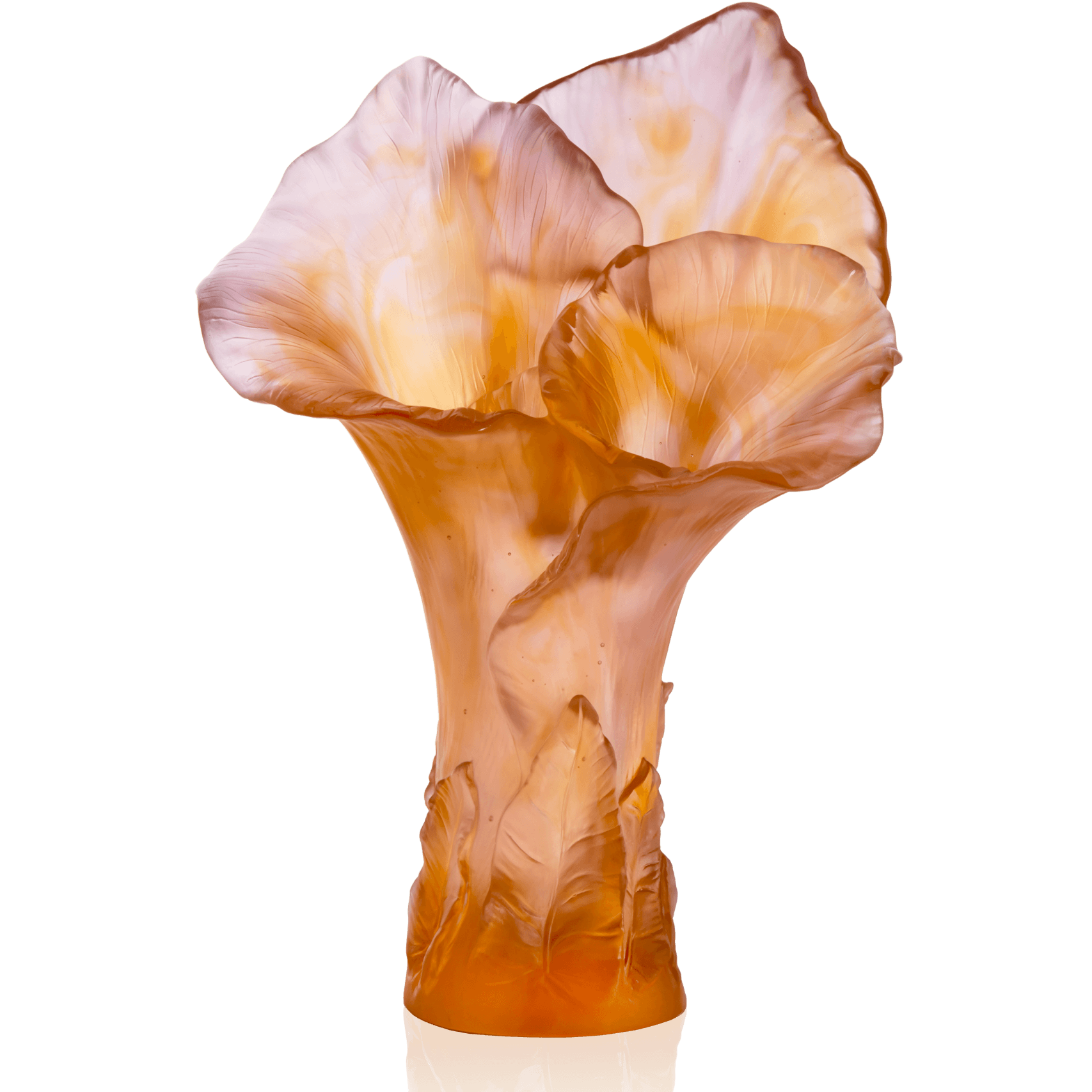 Daum Arum Magnum Vase — Amber pink