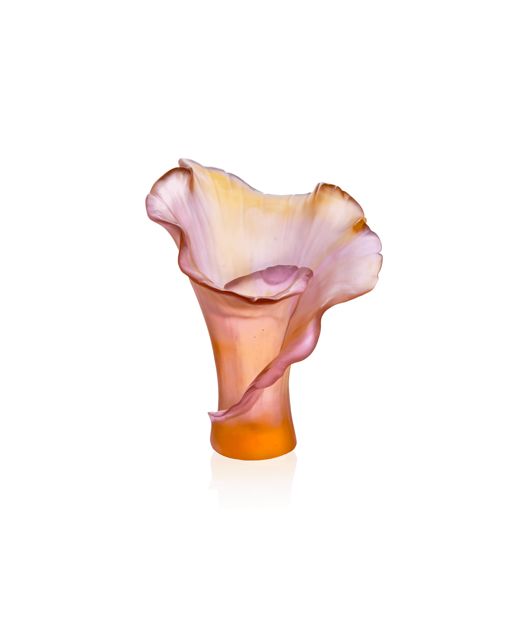 Daum Arum Medium Vase β Amber pink