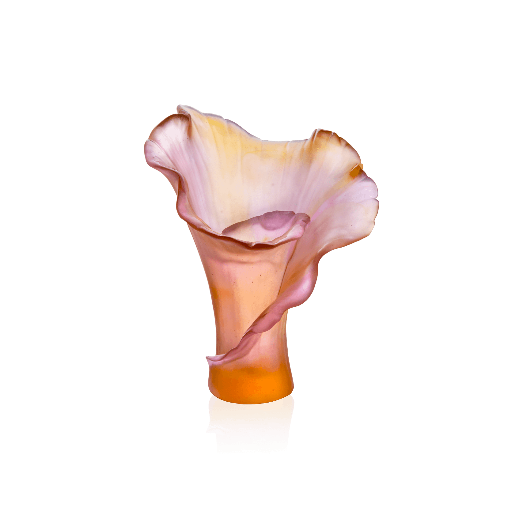 Daum Arum Medium Vase — Amber pink