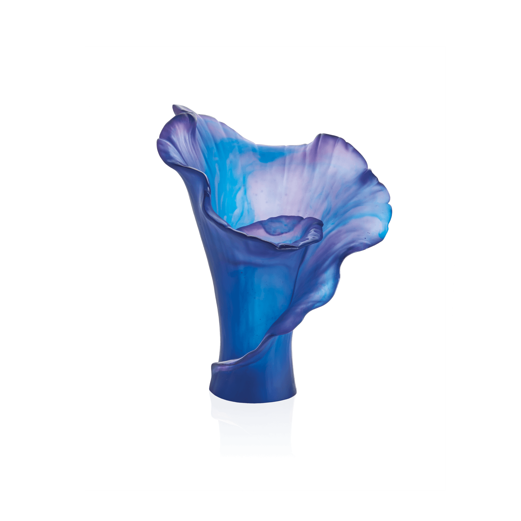 Daum Arum Medium Vase — Midnight Blue