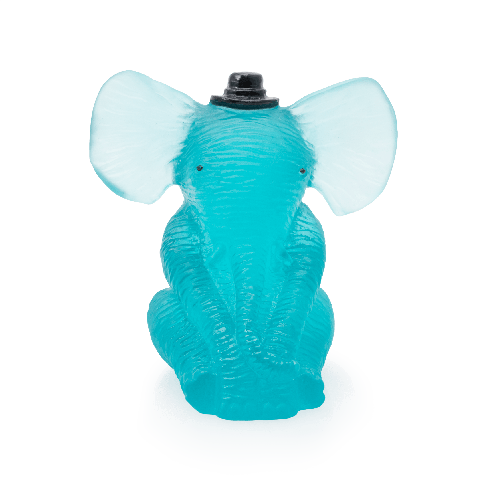 Daum Baby Elephant Sculpture — Turquoise