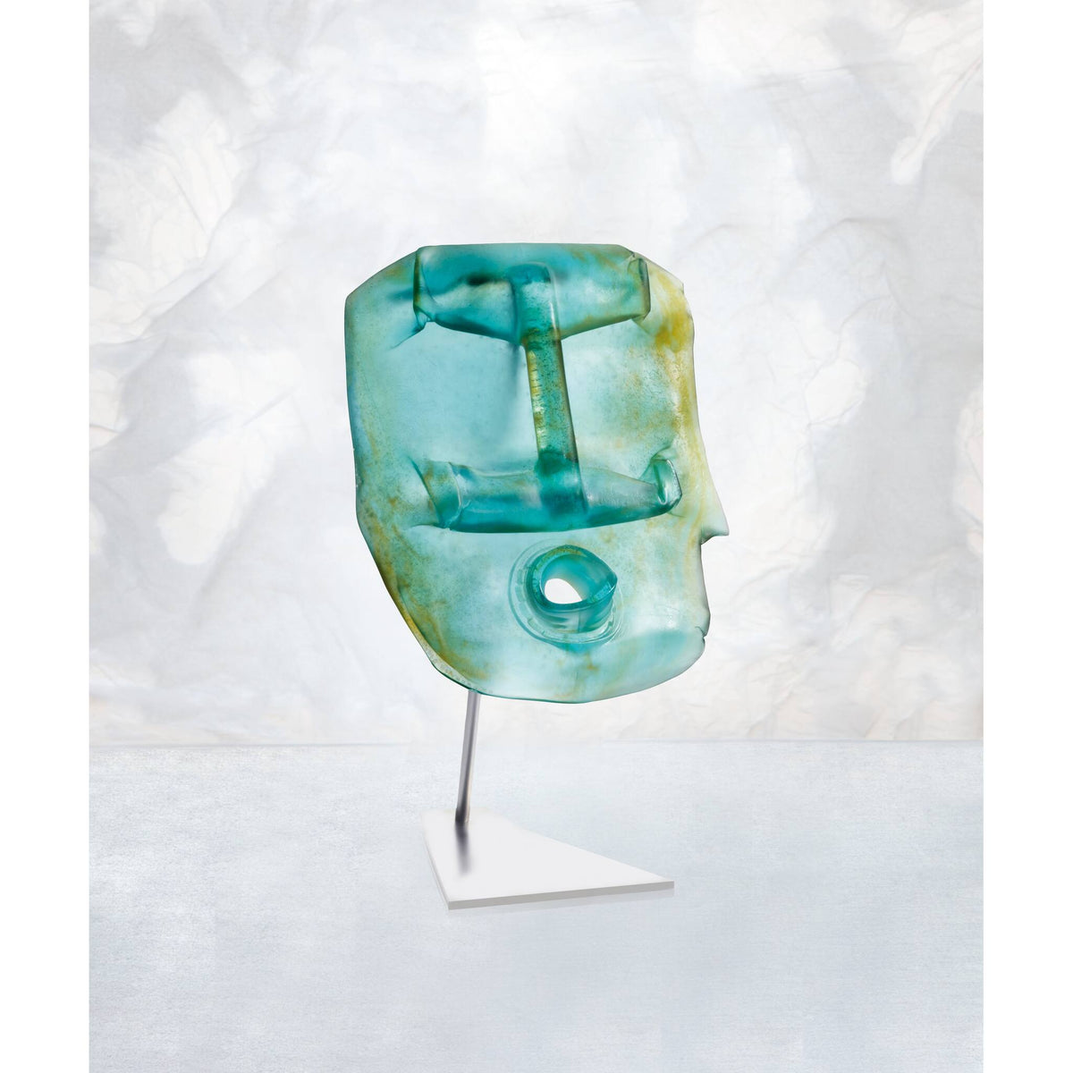 Daum Blue Oil Head By Romuald Hazoumé 175ex Sculpture, alternate view