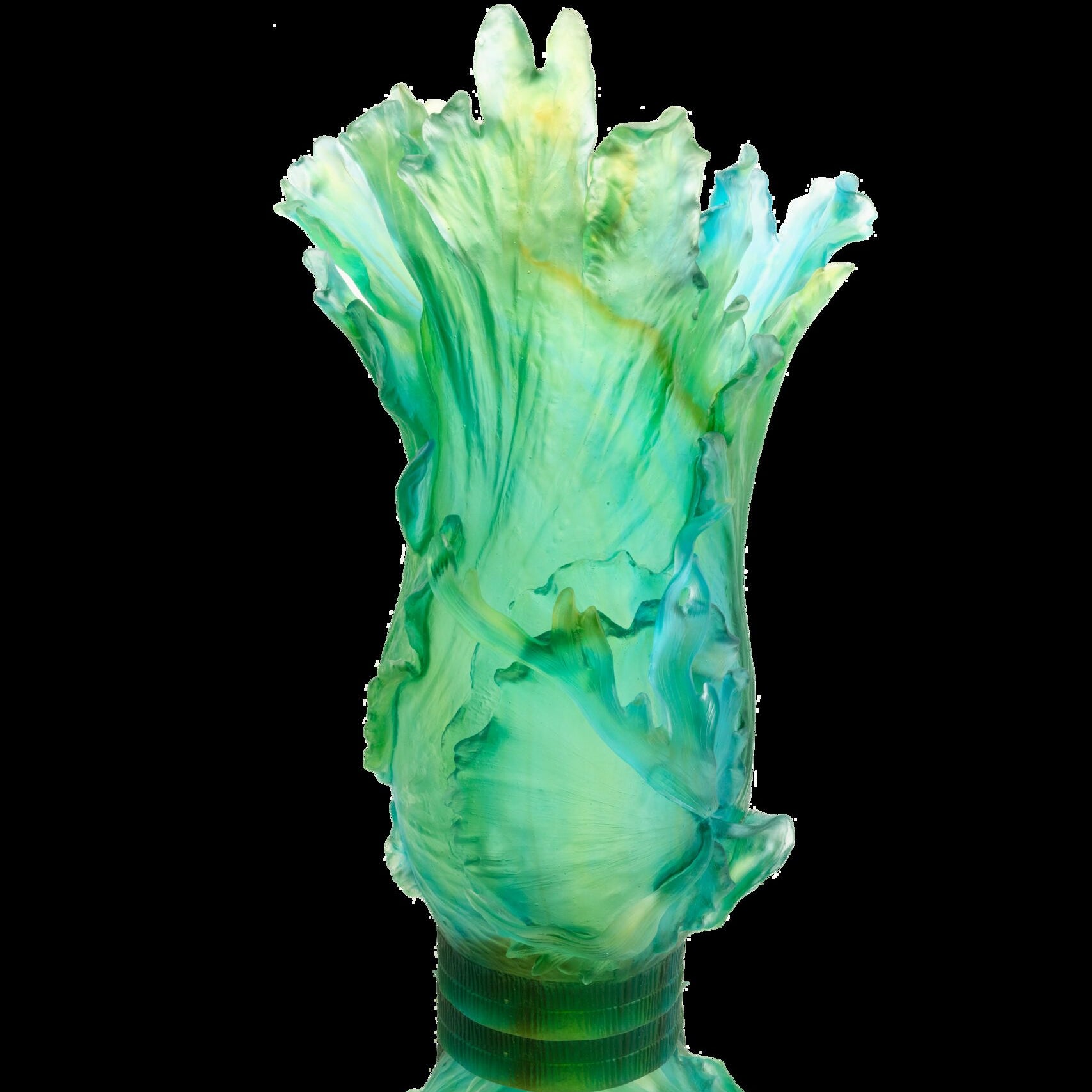 Daum Bornéo Tropical Magnum Vase By Emilio Robba 99ex