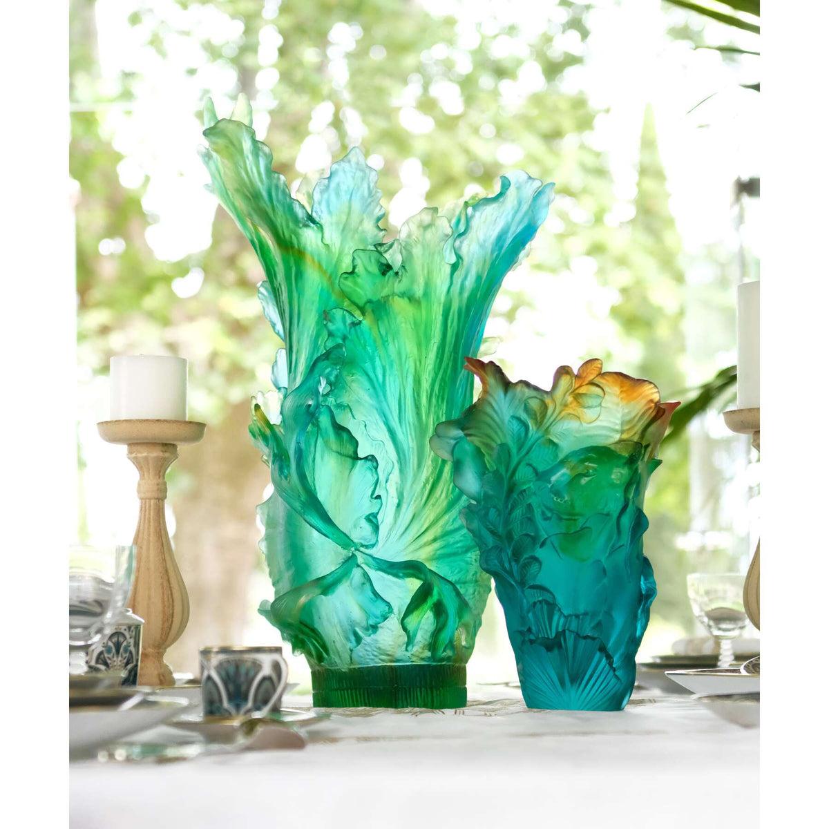 Daum Bornéo Tropical Magnum Vase By Emilio Robba 99ex, alternate view