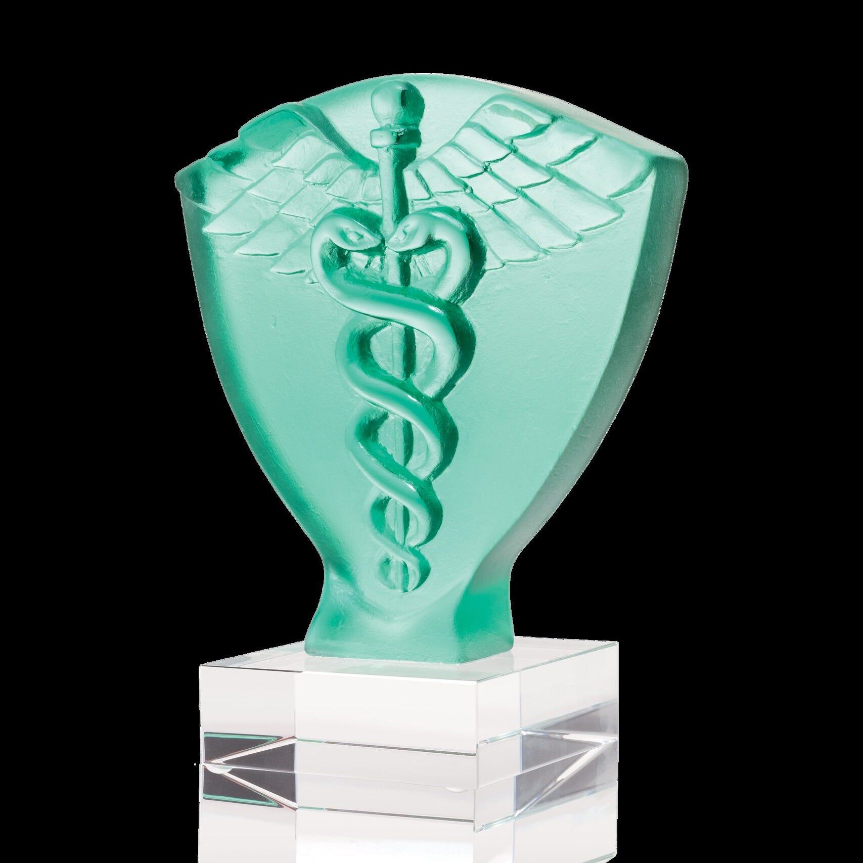 Daum Caducee Symbol Sculpture