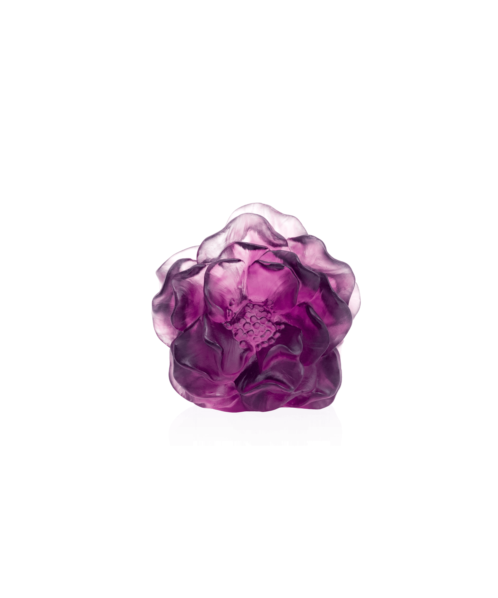 Daum Camelia Decorative Flower Sculpture β Purple