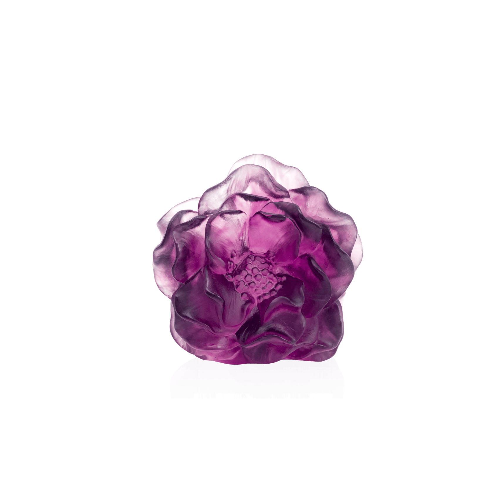 Daum Camelia Decorative Flower Sculpture — Purple