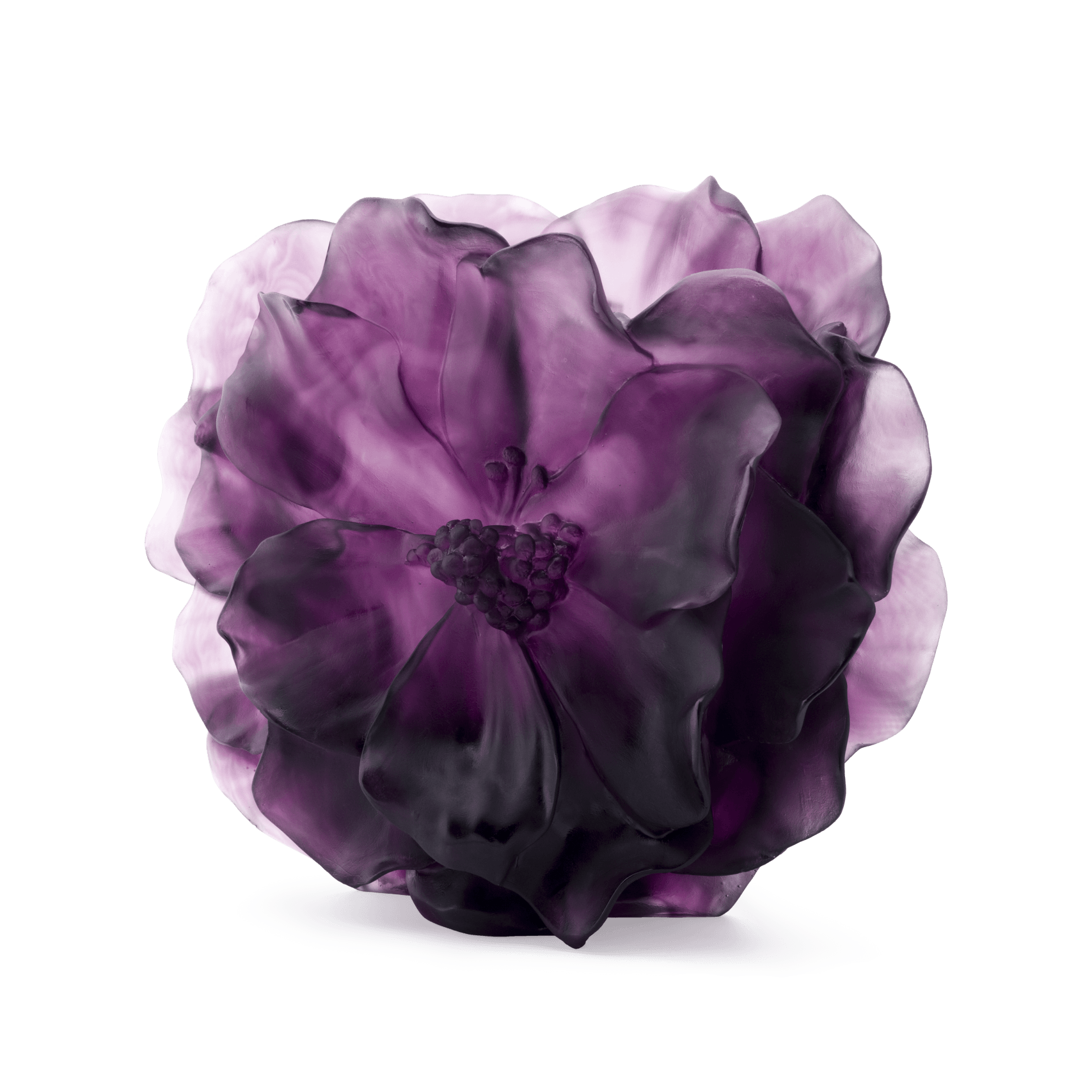 Daum Camelia Large Vase — Purple