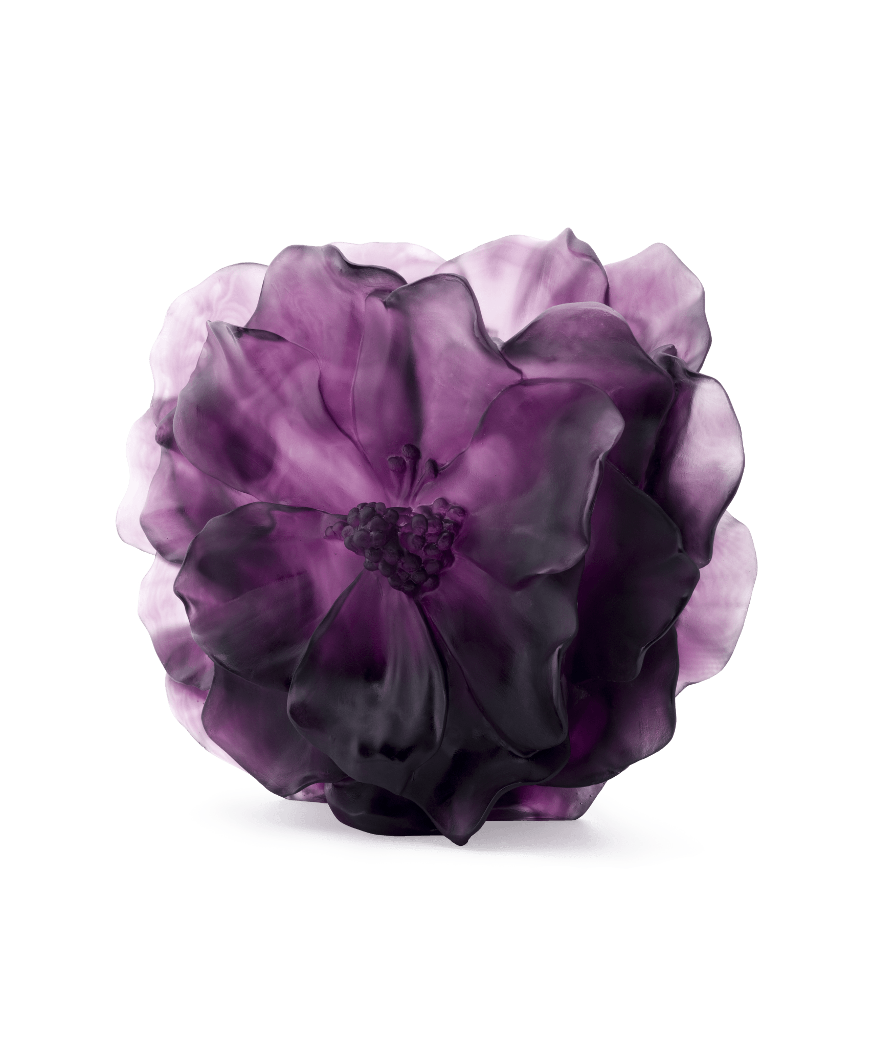 Daum Camelia Large Vase — Purple