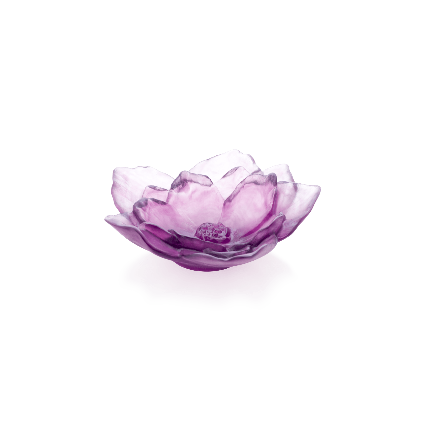 Daum Camelia Small Bowl Vase — Purple