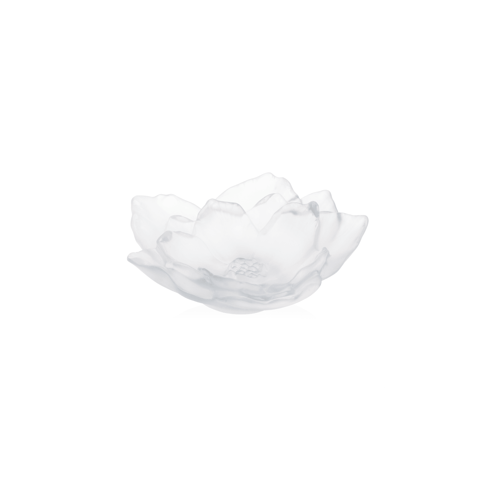Daum Camelia Small Bowl Vase — White