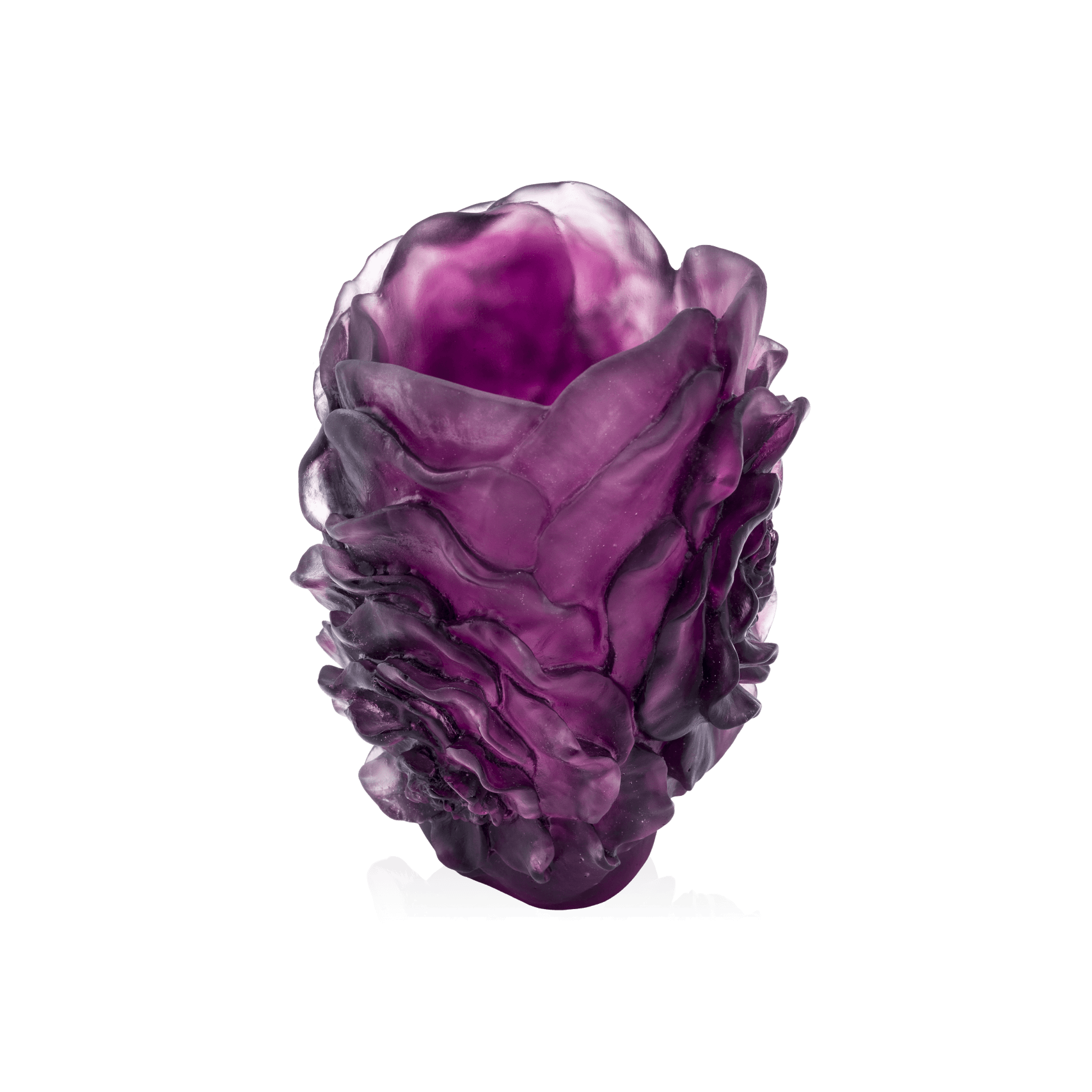 Daum Camelia Small Vase — Purple