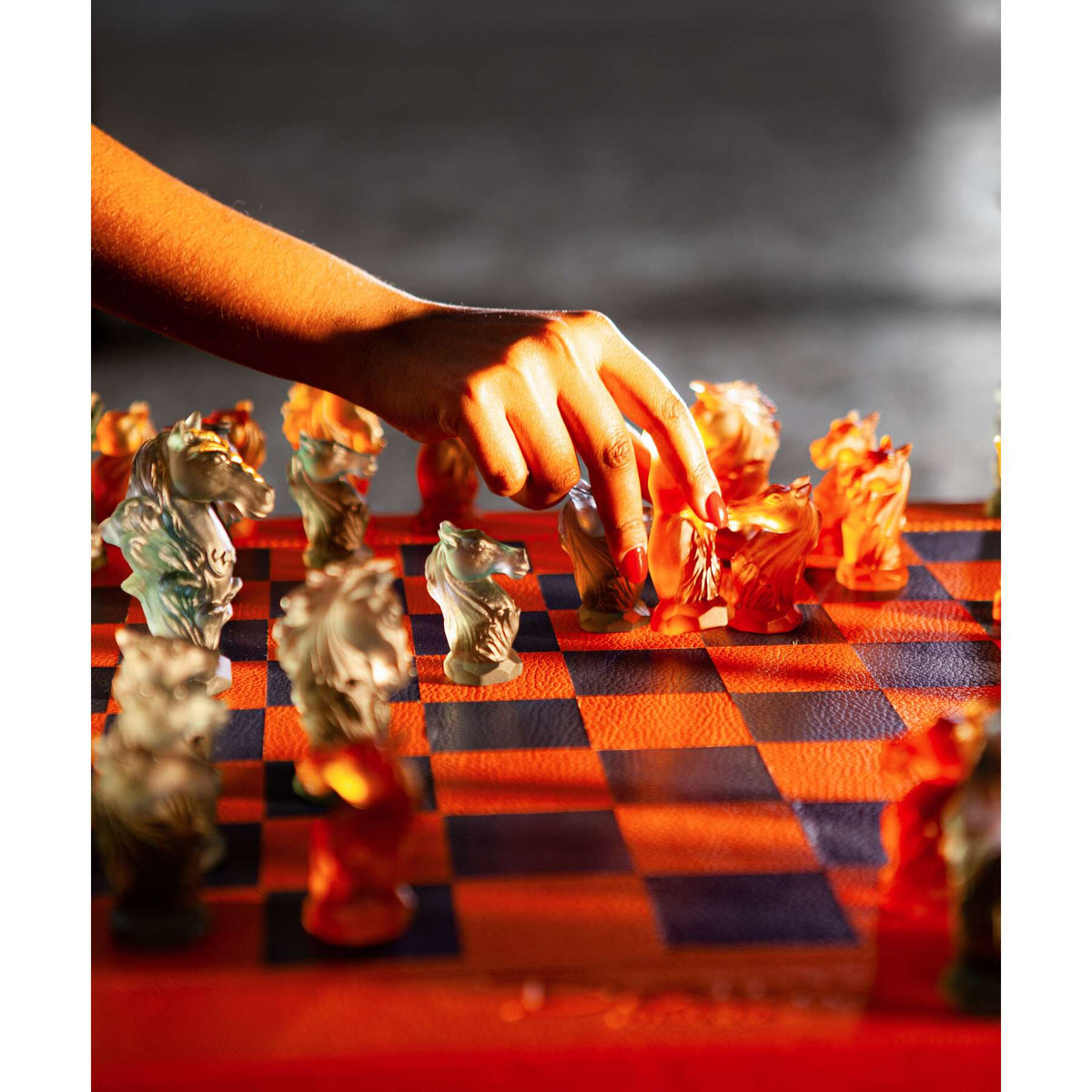 Daum Cavalcade Chess Set 50ex Sculpture, alternate view