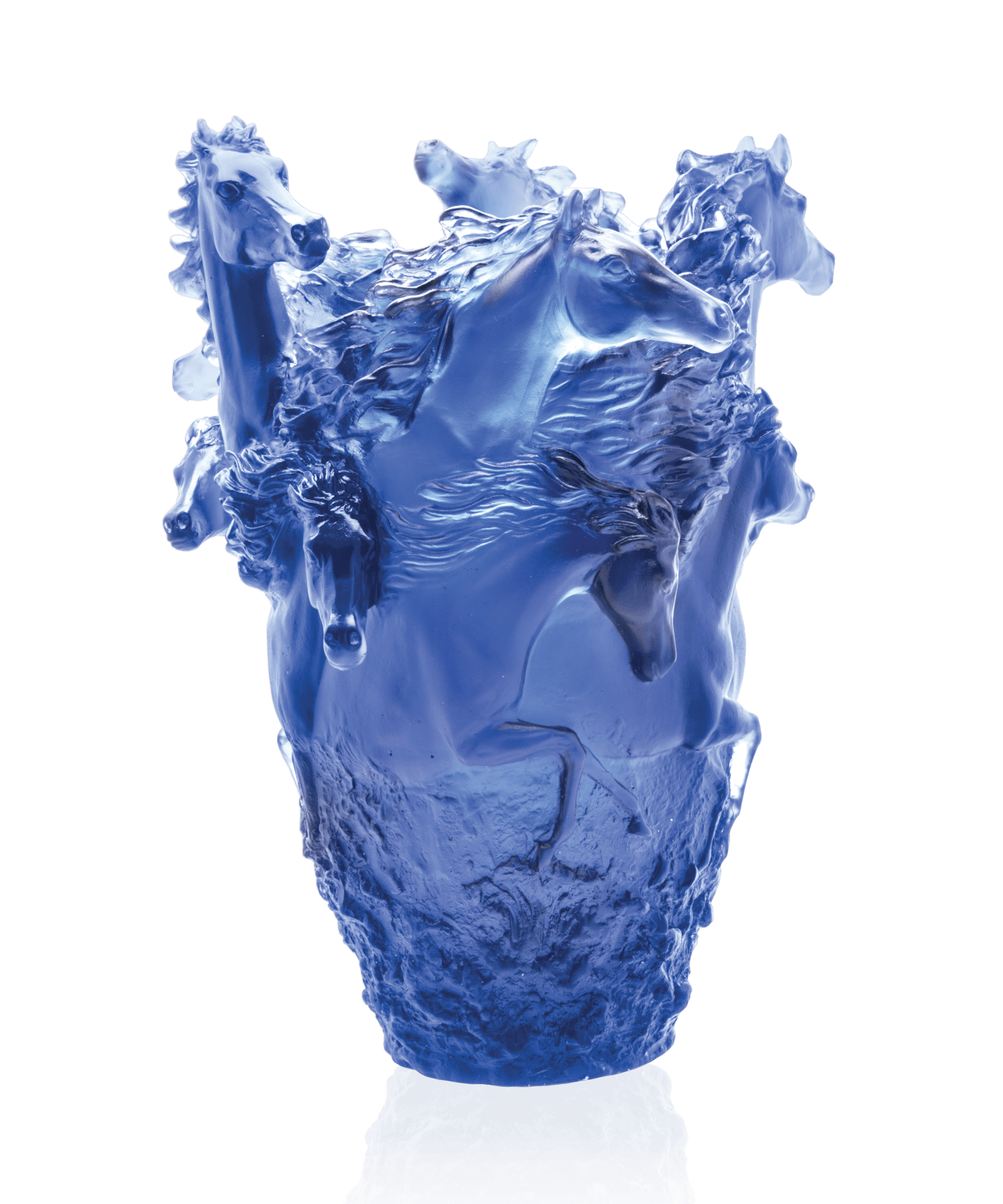 Daum Cavalcade Large Vase β Blue 175ex