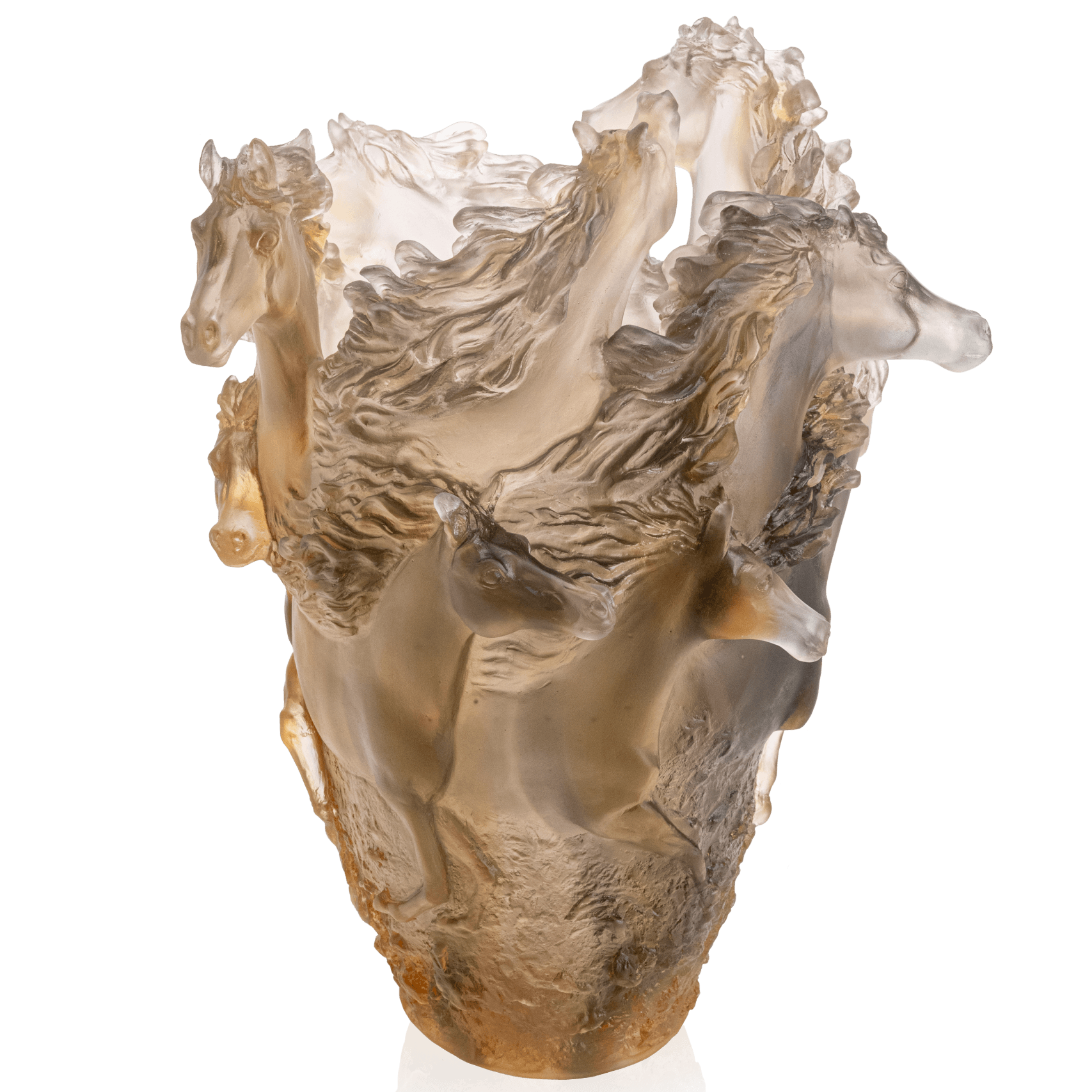 Daum Cavalcade Large Vase — Glazed brown 500ex