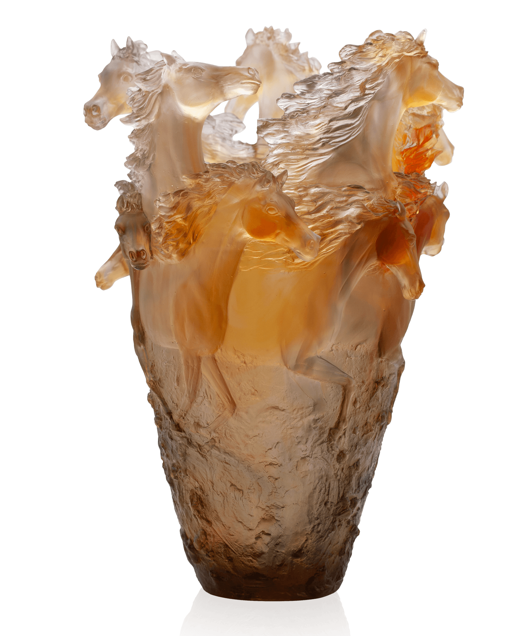 Daum Cavalcade Magnum Vase β Glazed brown 175ex