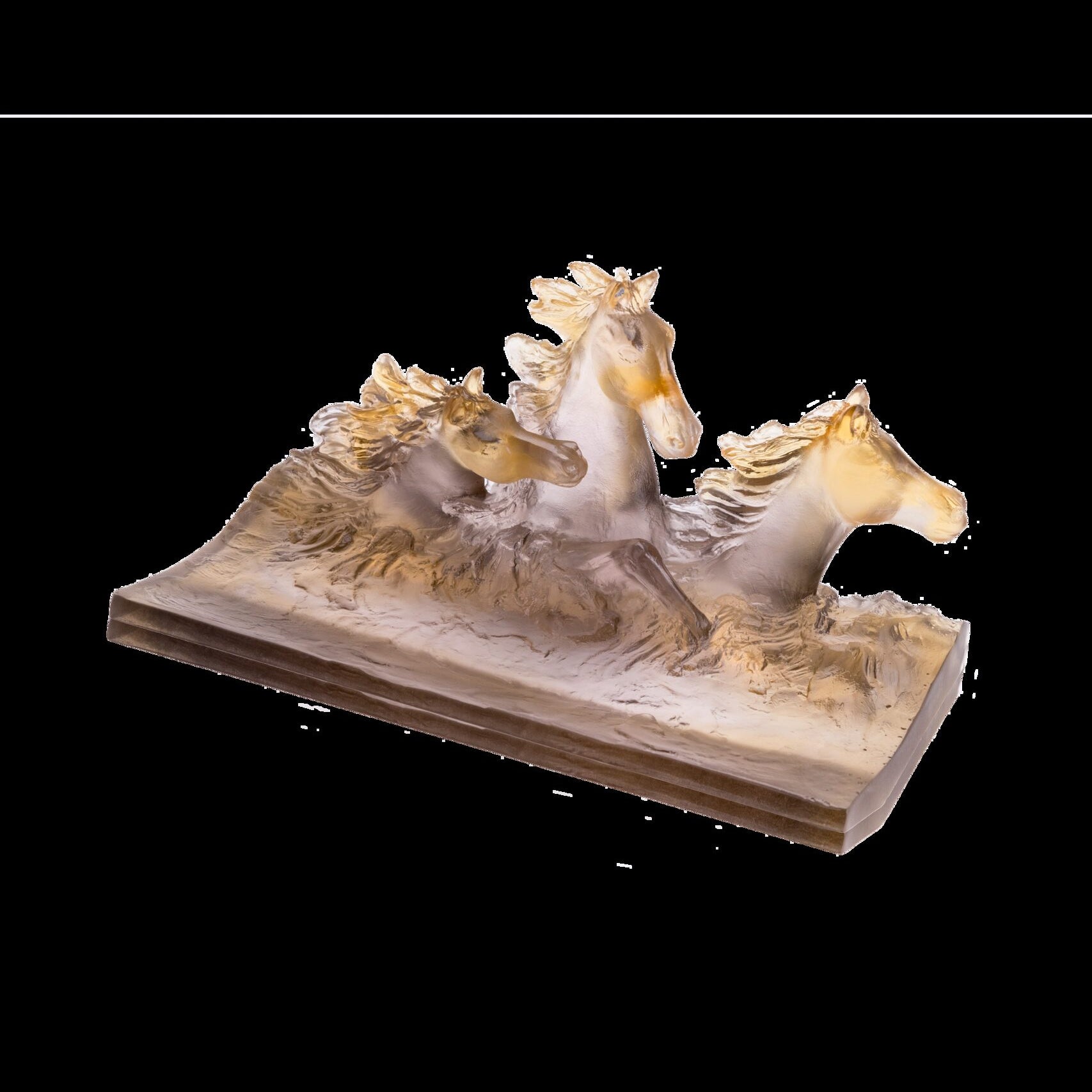 Daum Cavalcade Pencil Tray — Glazed brown