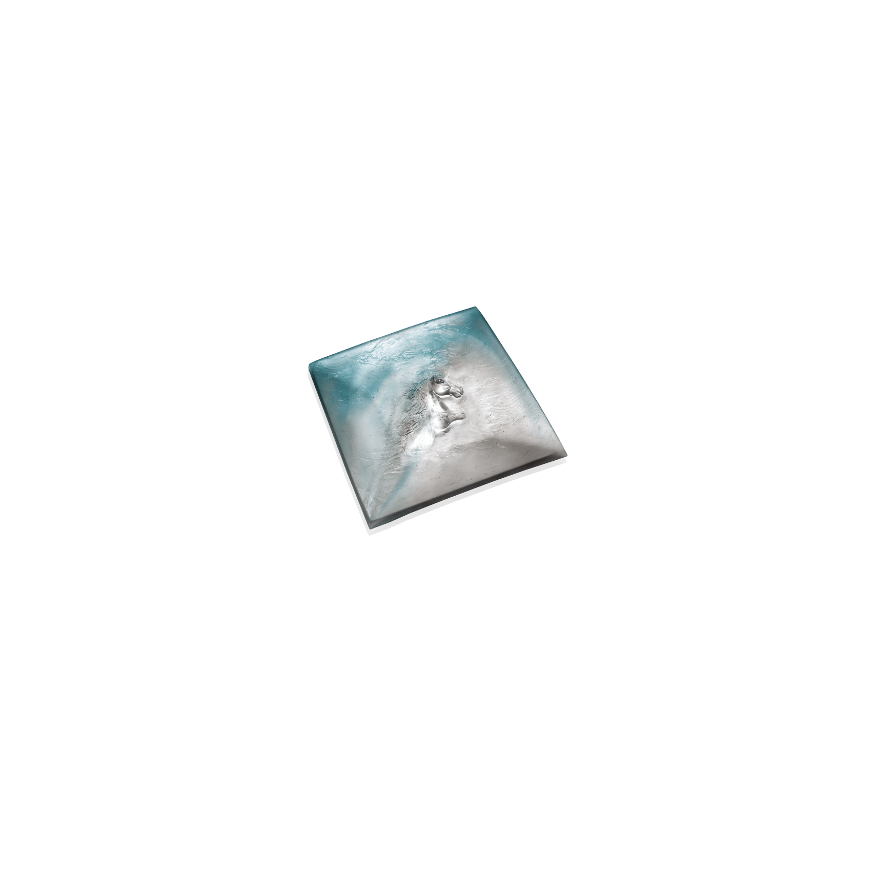 Daum Cavalcade Tray — Blue grey