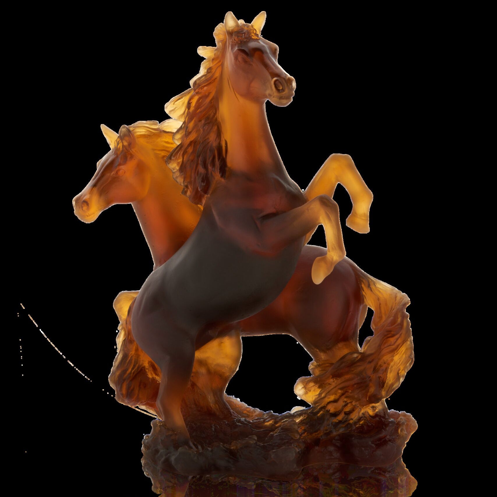 Daum Cavalcade Two Horse Sculpture 500ex