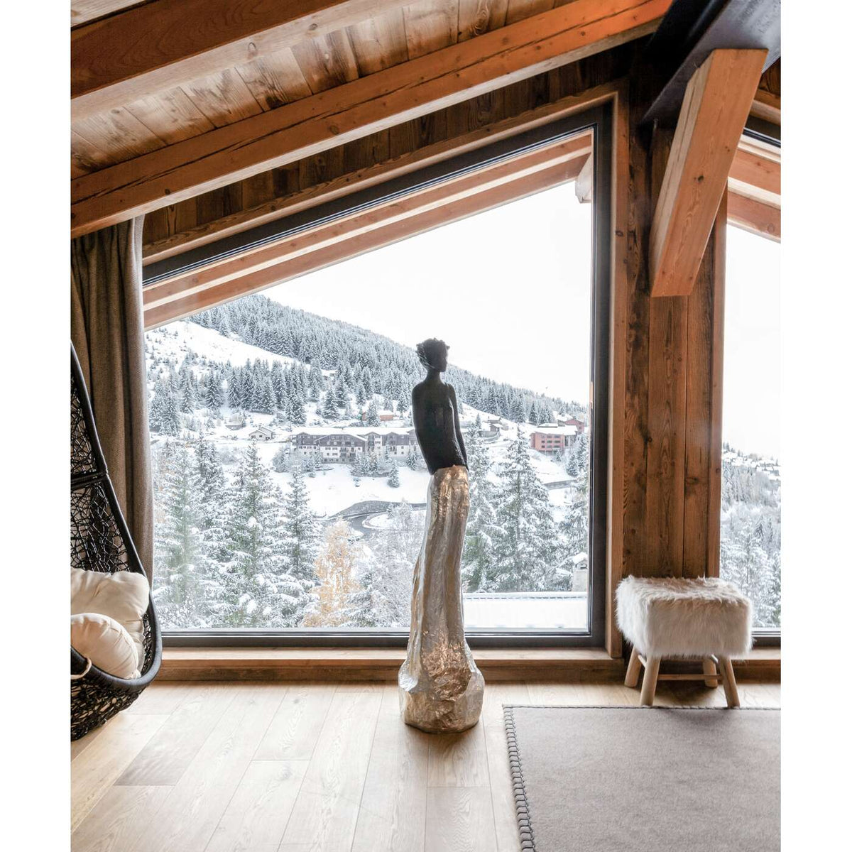Daum Charlotte and By Jean Philippe Richard Sculpture – Black silver 75ex, alternate view