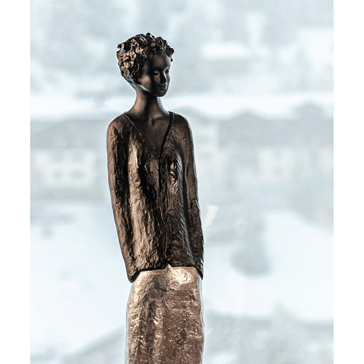Daum Charlotte and By Jean Philippe Richard Sculpture – Black silver 75ex, alternate view