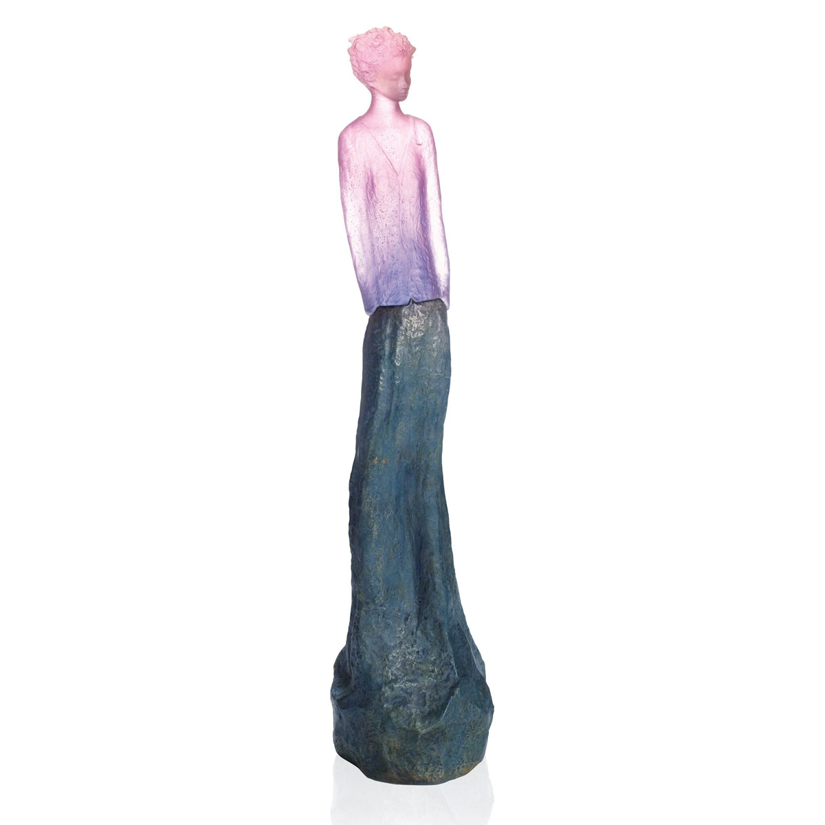 Daum Charlotte and By Jean Philippe Richard Sculpture – Blue pink 175ex, alternate view