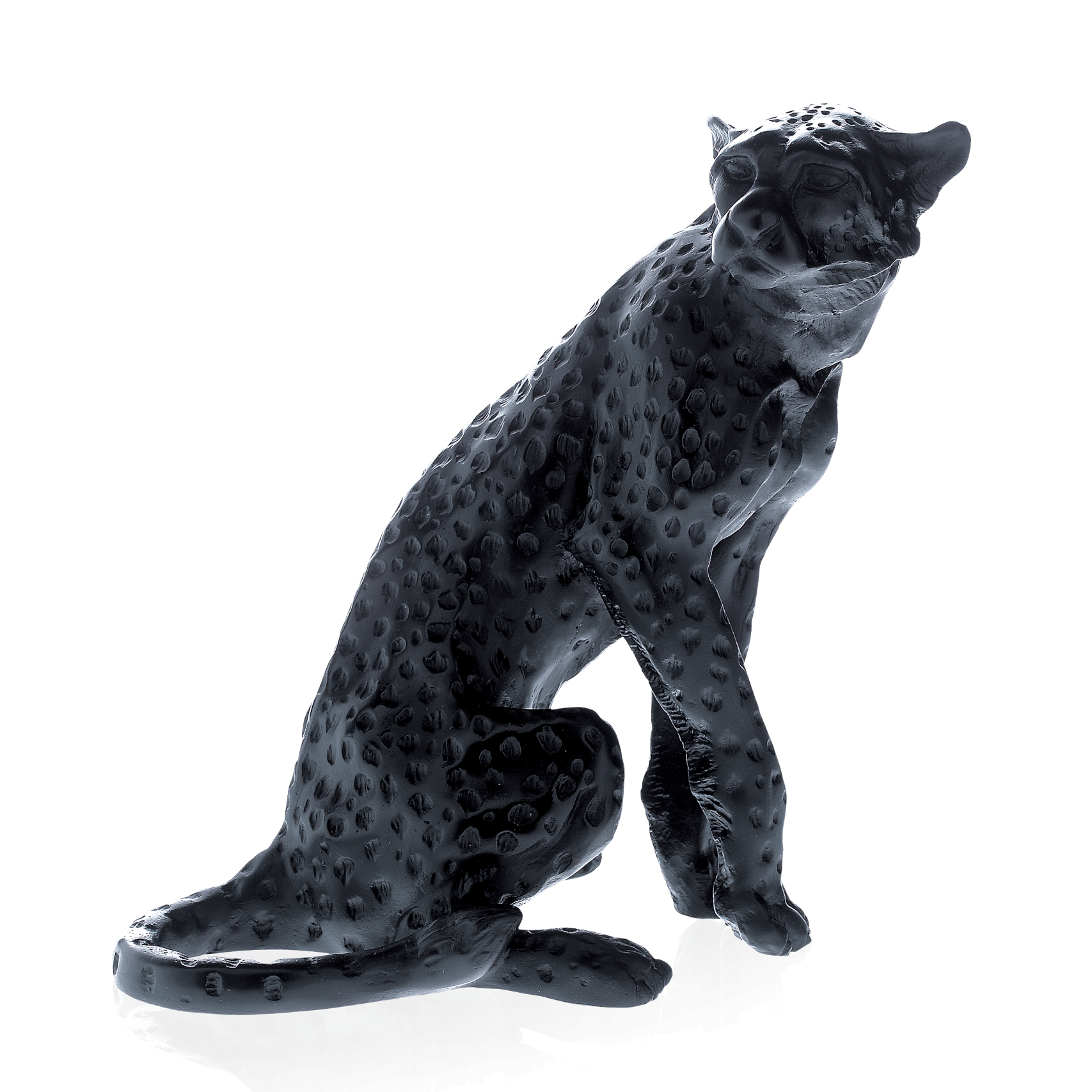 Daum Cheetah By Jean François Leroy 1000ex Sculpture — Black