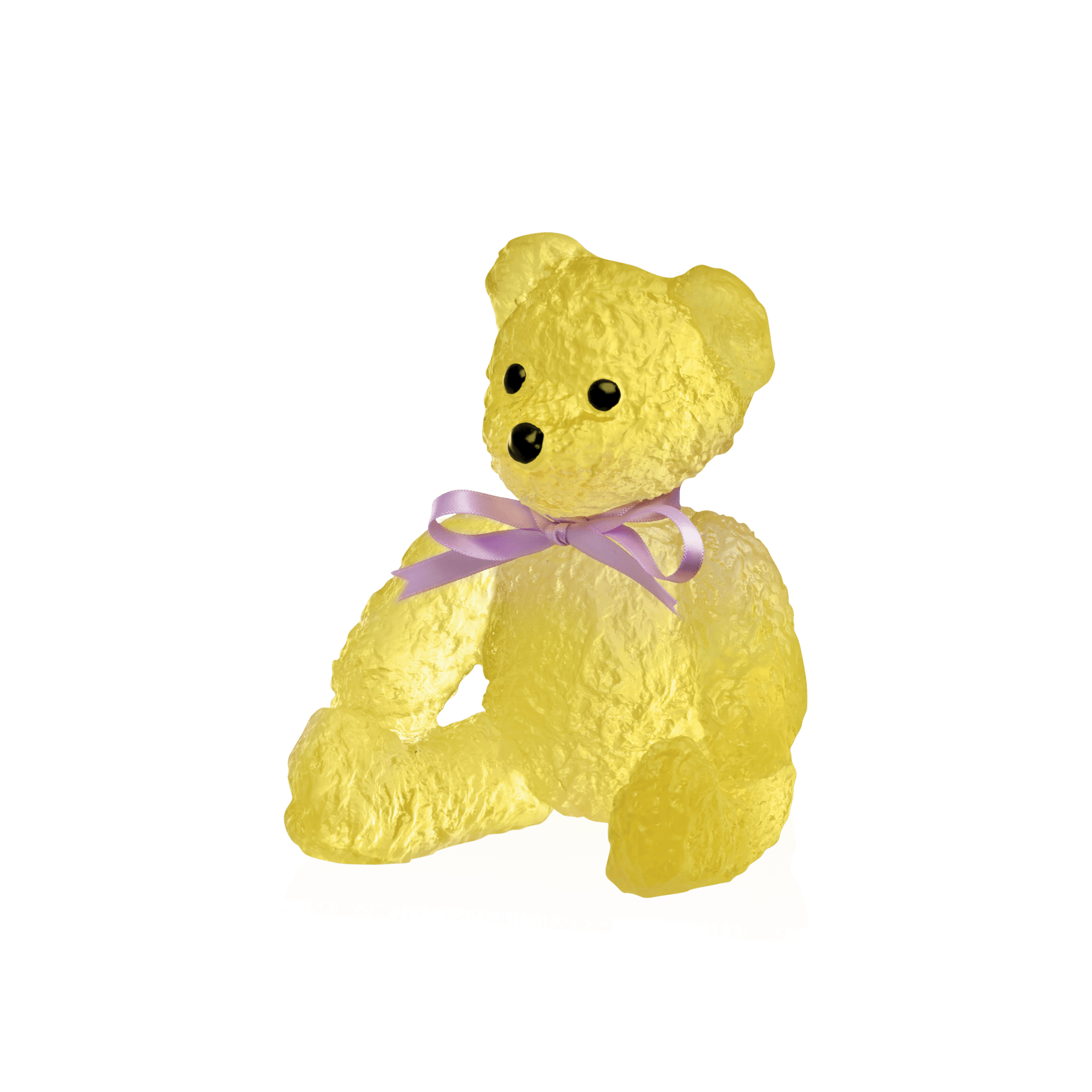 Daum Doudours By Serge Mansau 375ex Sculpture — Yellow