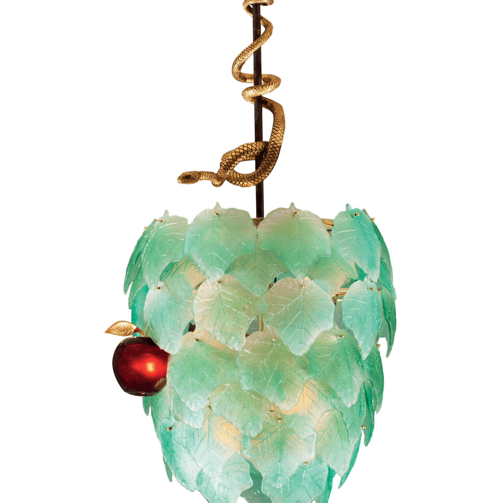 Daum Eden Chandelier Green By Martyn Lawrence Bullard Sculpture — Reptile 8ex