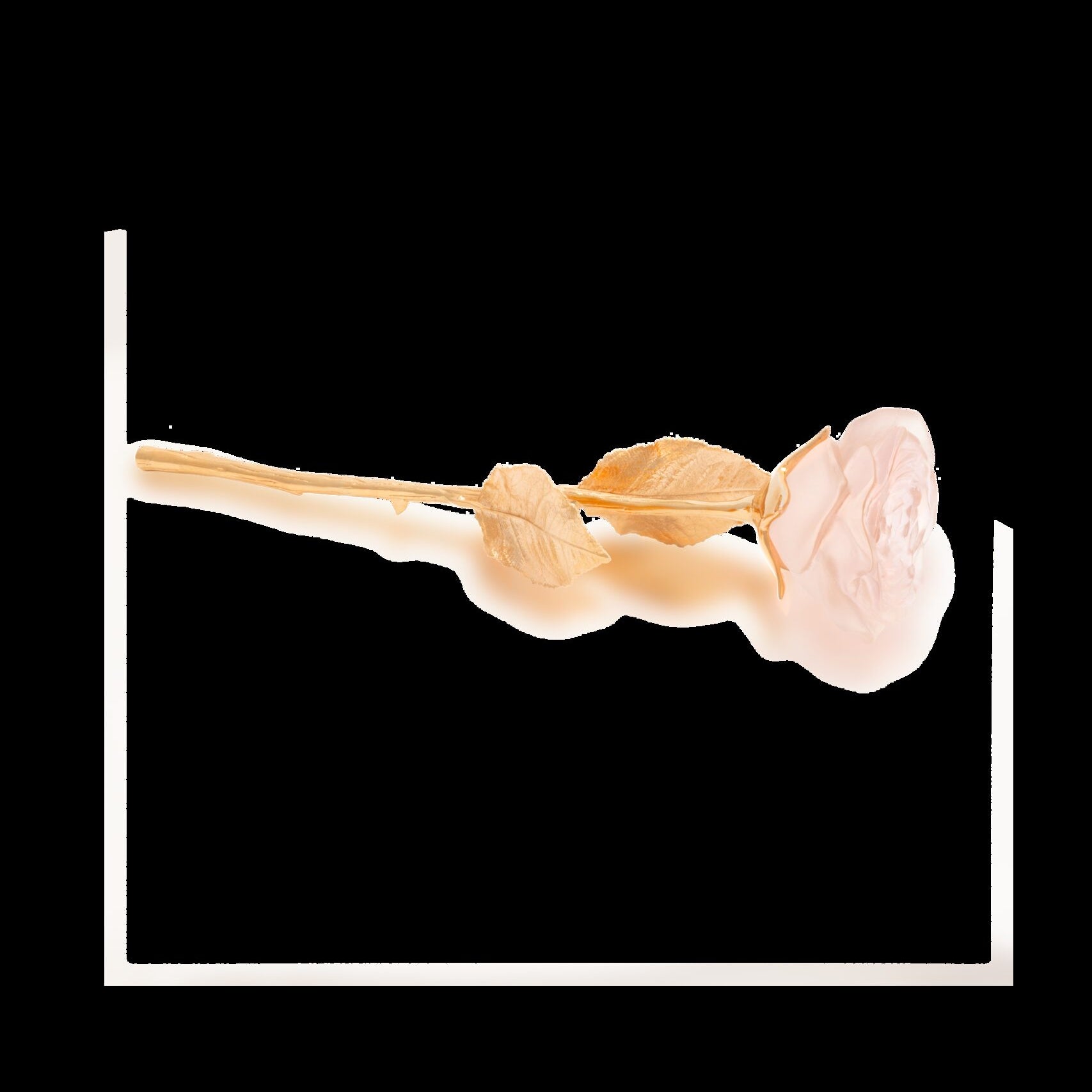Daum Eternal Rose Sculpture — Powder pink