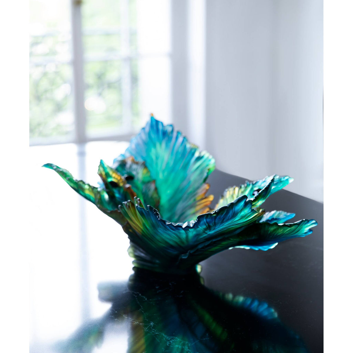 Daum Fleur De Paon Centerpiece Sculpture – 375ex, lifestyle view