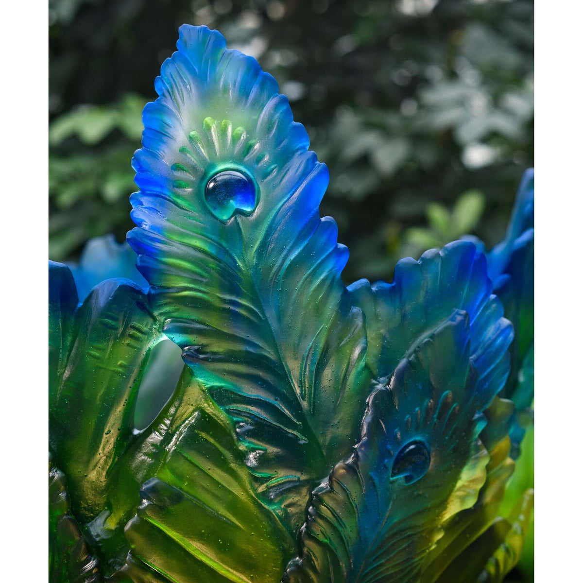 Daum Fleur De Paon Magnum Vase – Exotique 25ex, alternate view